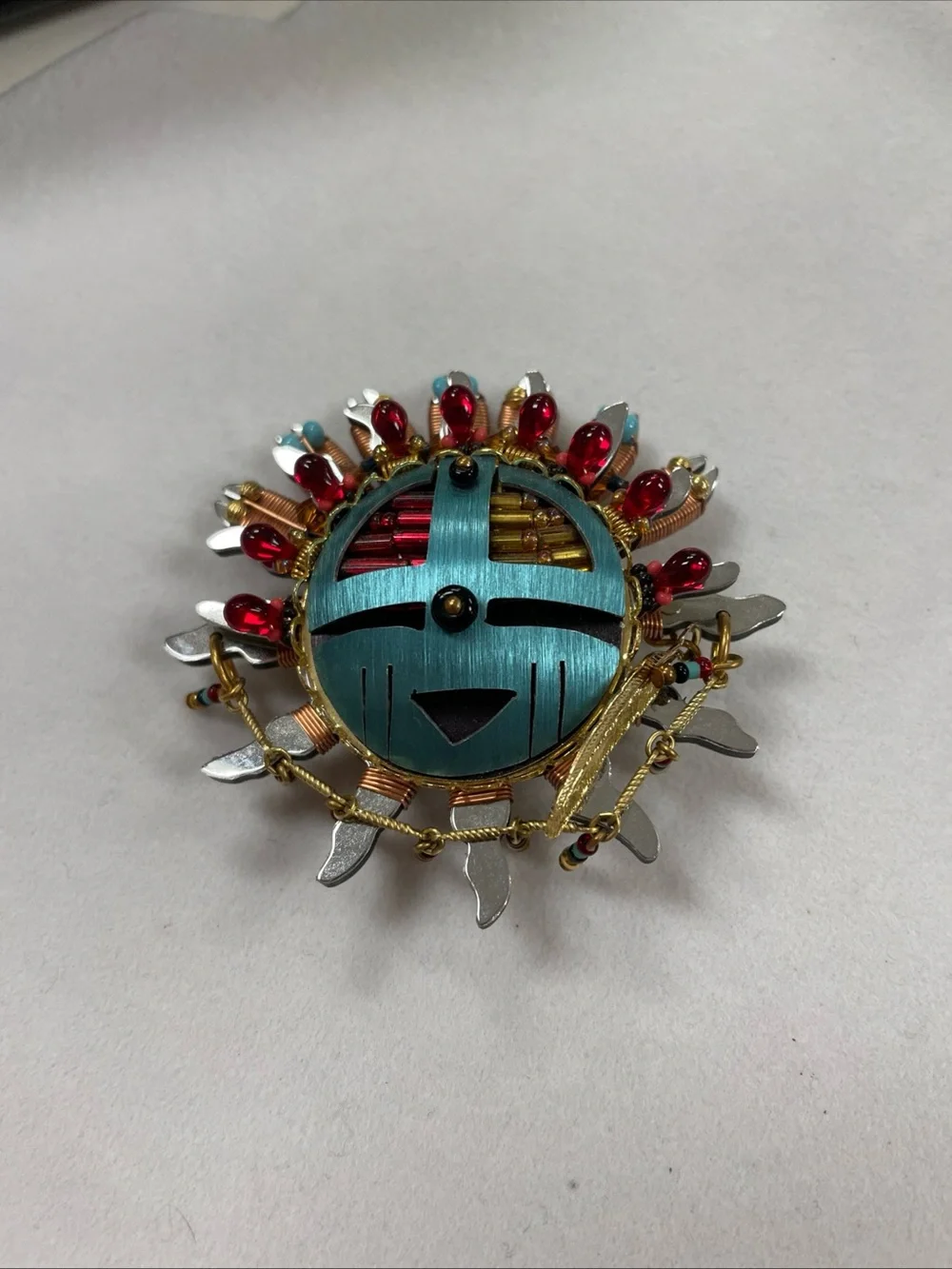 Liztech Sun Kachina Hand-Crafted Brooch